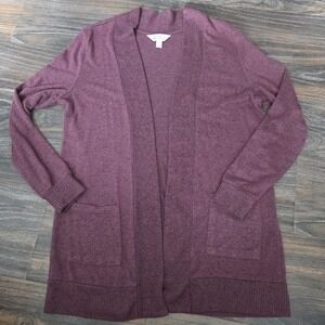 Market & Spruce Women's Open Front Cardigan Size Medium Dusty Rose